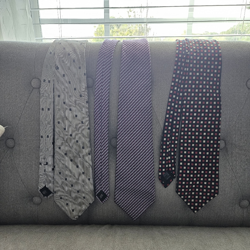 Lot of 3 ties 100% silk